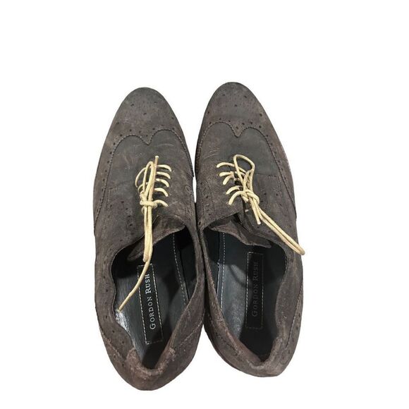 Gordon Rush Gray Suede Concord Wing Tip Business Casual Lace Up Sneaker Size 12 - Picture 7 of 10
